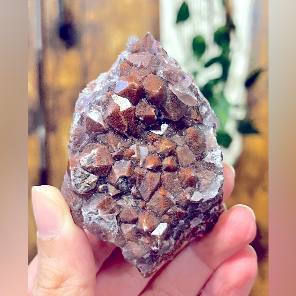 Hematite Capped Purple Amethyst